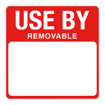 Removable Use By Date Food Storage Labels 25x25mm | 1,000 Per Roll | HACCP Kitchen