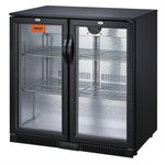 HOST Black Beer Cooler Double Hinged Door 850mm HOST1217DH