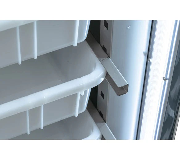 Contender 600L Fish Fridge Bundle - 7 FREE Storage Trays, LED Lit