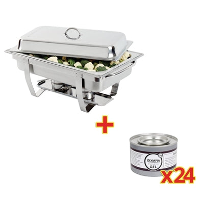 Special Offer Milan Chafer Set And 24 Olympia Chafing Gel Fuel Tins - S600