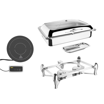Olympia 1/1 Induction Chafer - Stand & Induction Heater Set - SA648