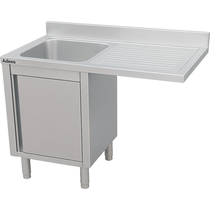 Stainless Steel Single Bowl Sink Unit with Right Drainer & Cabinet 1200×600×950mm - YLC126SBL1