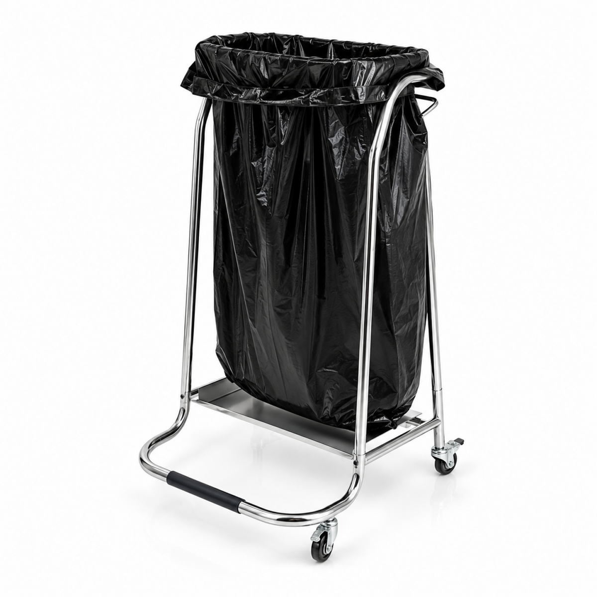 Commercial Stainless Steel Trash Bag Holder Cart 430×530×960 mm - JSN216