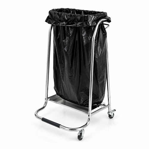 Commercial Stainless Steel Trash Bag Holder Cart 430×530×960 mm - JSN216