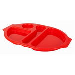 Olympia Kristallon PP Oval Compartment Food Tray Red 375mm (10 pack) - U037