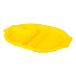 Olympia Kristallon PP Oval Compartment Food Tray Yellow 375mm (10 pack) - U039
