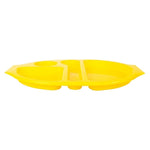 Olympia Kristallon PP Oval Compartment Food Tray Yellow 375mm (10 pack) - U039
