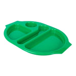 Olympia Kristallon PP Oval Compartment Food Tray Green 375mm (10 pack) - U040