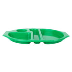 Olympia Kristallon PP Oval Compartment Food Tray Green 375mm (10 pack) - U040