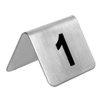 Olympia Brushed Steel Table Numbers 1-10 - U046