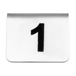 Olympia Brushed Steel Table Numbers 1-10 - U046