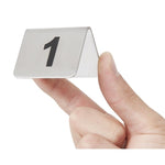 Olympia Brushed Steel Table Numbers 1-10 - U046