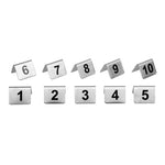 Olympia Brushed Steel Table Numbers 1-10 - U046