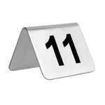 Olympia Brushed Steel Table Numbers 11-20 - U047