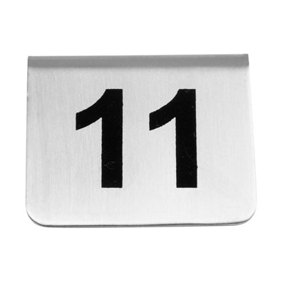 Olympia Brushed Steel Table Numbers 11-20 - U047