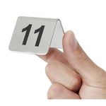 Olympia Brushed Steel Table Numbers 11-20 - U047