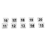 Olympia Brushed Steel Table Numbers 11-20 - U047