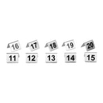 Olympia Brushed Steel Table Numbers 11-20 - U047