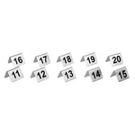 Olympia Brushed Steel Table Numbers 11-20 - U047