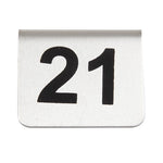 Olympia Brushed Steel Table Numbers 21-30 - U048