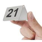 Olympia Brushed Steel Table Numbers 21-30 - U048