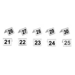 Olympia Brushed Steel Table Numbers 21-30 - U048