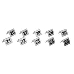 Olympia Brushed Steel Table Numbers 21-30 - U048