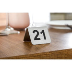 Olympia Brushed Steel Table Numbers 21-30 - U048