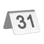Olympia Brushed Steel Table Numbers 31-40 - U049