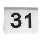Olympia Brushed Steel Table Numbers 31-40 - U049