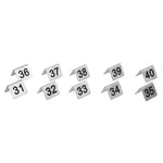 Olympia Brushed Steel Table Numbers 31-40 - U049