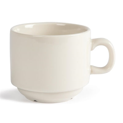 Olympia Ivory Stacking Tea Cups 206ml (12 Pack) - U106