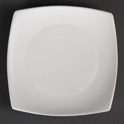 Olympia Whiteware Rounded Square Plates 185mm (12 Pack) - U169