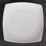 Olympia Whiteware Rounded Square Plates 185mm (12 Pack) - U169