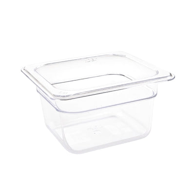 Vogue Polycarbonate 1/6 Gastronorm Container 100mm Clear - U240