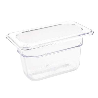 Vogue ABS Gastronorm Tray Clear GN 1/9 100mm - JN896