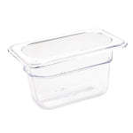 Vogue ABS Gastronorm Tray Clear GN 1/9 100mm - JN896