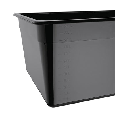 Vogue ABS Gastronorm Tray Black GN 1/1 200mm - JM848
