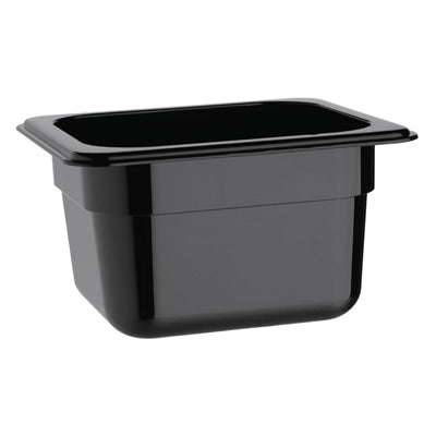 Vogue ABS Gastronorm Tray Black GN 1/6 100mm - JM860