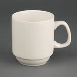 Olympia Ivory Stacking Mugs 285ml (12 Pack) - U832