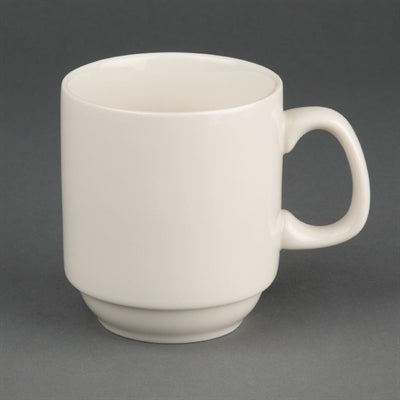 Olympia Ivory Stacking Mugs 285ml (12 Pack) - U832