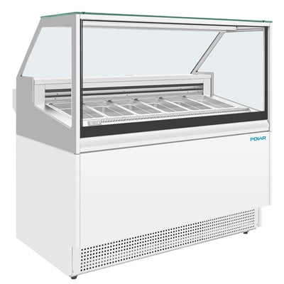 Polar U-Series 6 Pan Ice Cream Serve Over Cabinet Freezer - UA058