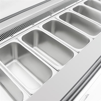 Polar U-Series 6 Pan Ice Cream Serve Over Cabinet Freezer - UA058