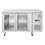 Polar U-Series Two Door Counter Fridge with Glass Doors - UA068
