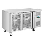 Polar U-Series Two Door Counter Fridge with Glass Doors - UA068
