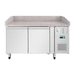 Polar U-Series Double Door Pizza Counter with Granite Top 428Ltr - UA081