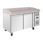 Polar U-Series Double Door Pizza Counter with Granite Top 428Ltr - UA081