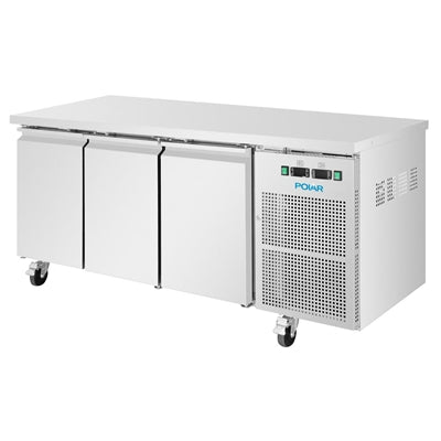 Polar U-Series Three Door Counter Fridge/Freezer 314Ltr - UA087