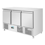 Polar U-Series Ventilated Triple Door Counter Fridge 400Ltr - UA090