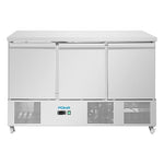 Polar U-Series Ventilated Triple Door Counter Fridge 400Ltr - UA090